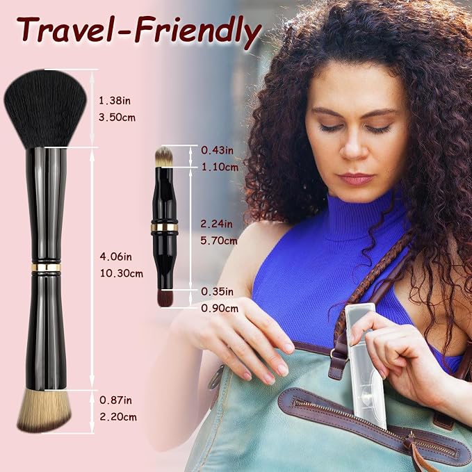 4 in 1 makeup brush-Black-1pcs