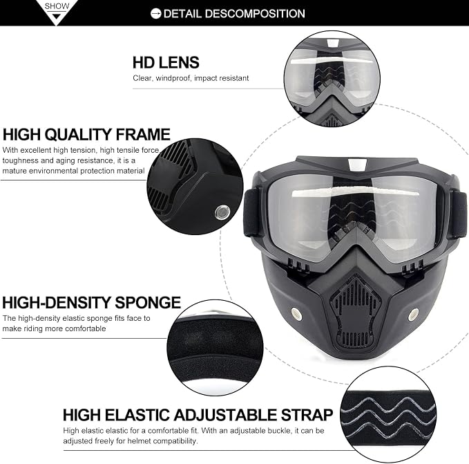 Mt-009-black&clear Lens