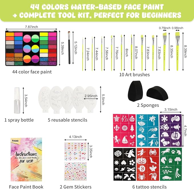 44 Colors With artist Brush Set