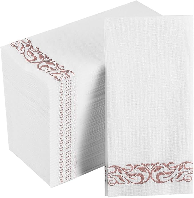 Rose Gold Disposable Guest Towels