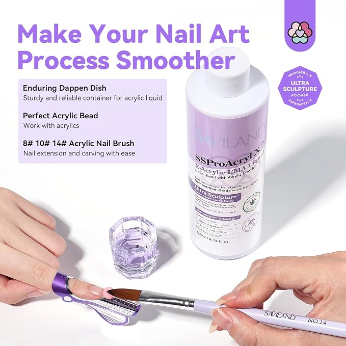 B3-8 oz Liquid Monomer with Brushes