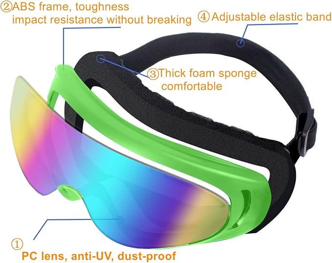 Green/Clear+colorful Lenses