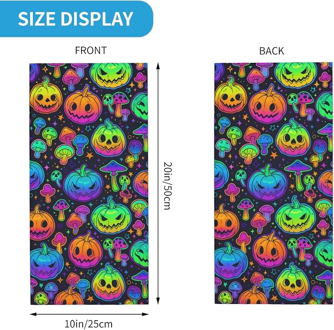Halloween Fantasy Neon Pumpkin and Mushroom
