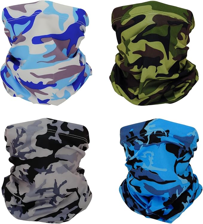 4 Cooling Neck Gaiters Camouflage