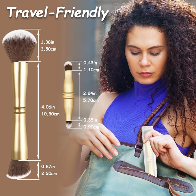 4 in 1 makeup brush-Gold-1pcs