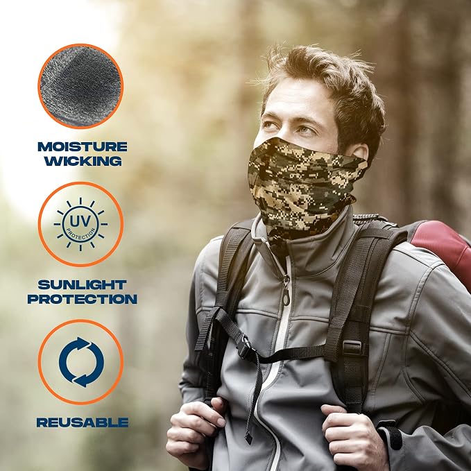 Mud Camo + Blue Camo + Black + Gray (4 Pack)