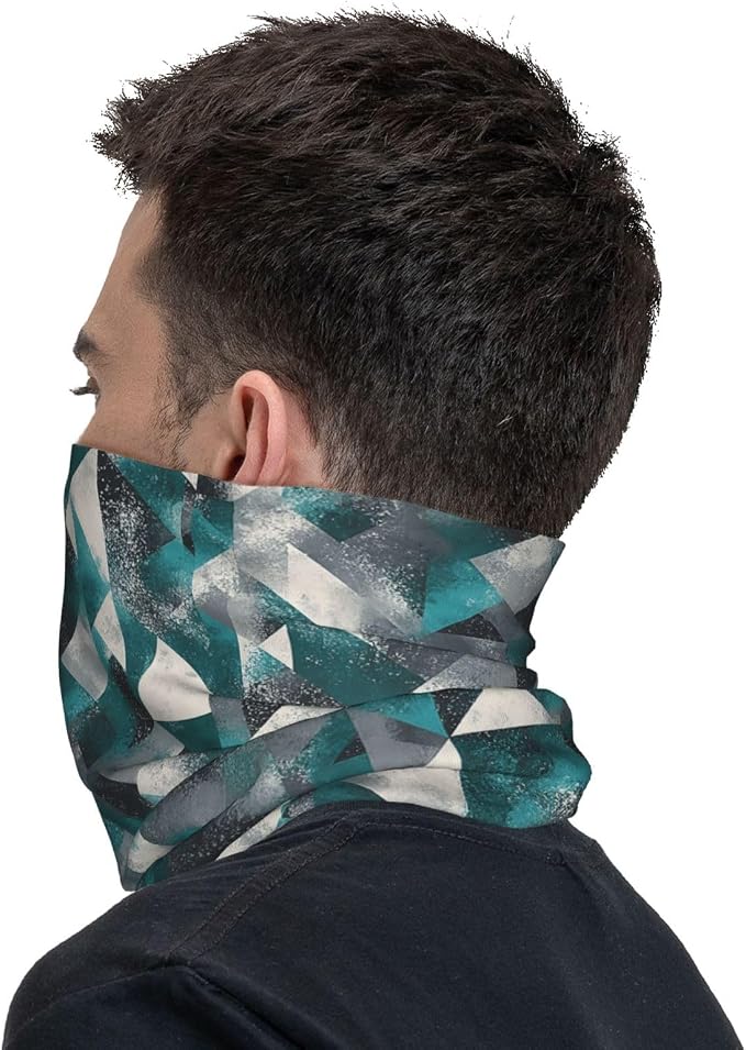 Green Grey White Geometric Patchwork