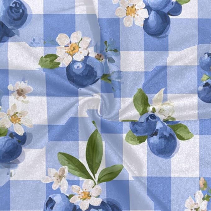 Blue and White Blueberry Plaid