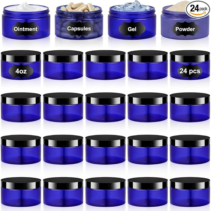 Blue with Black Lid