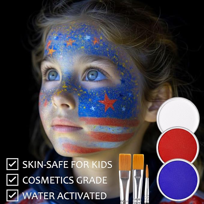 White+Red+Blue+3Pcs Brushes