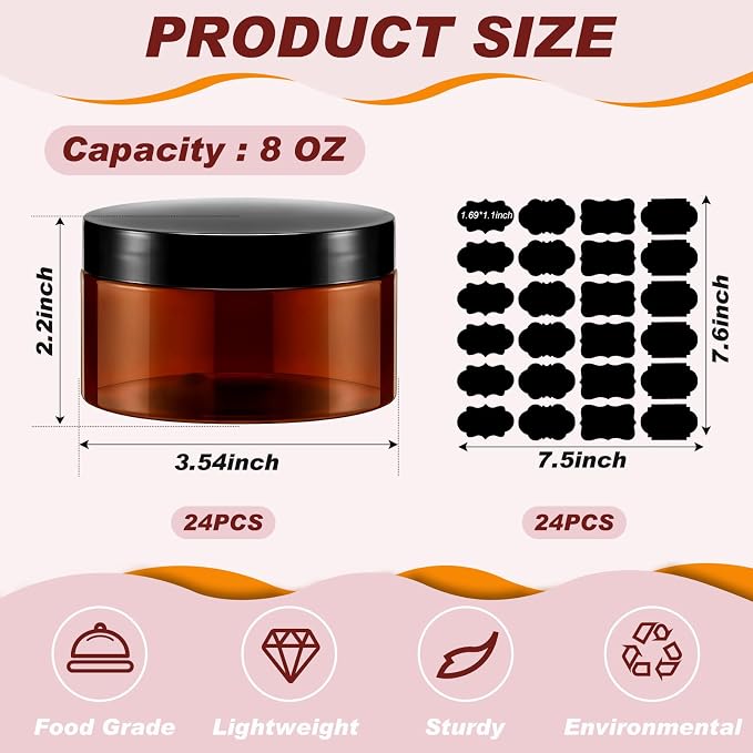 Amber with Black Lid