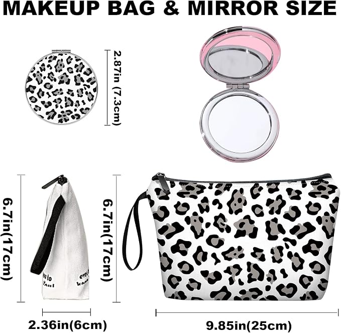 Black Leopard Print-white
