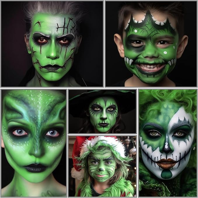 Black+White+Green+3Pcs Brushes