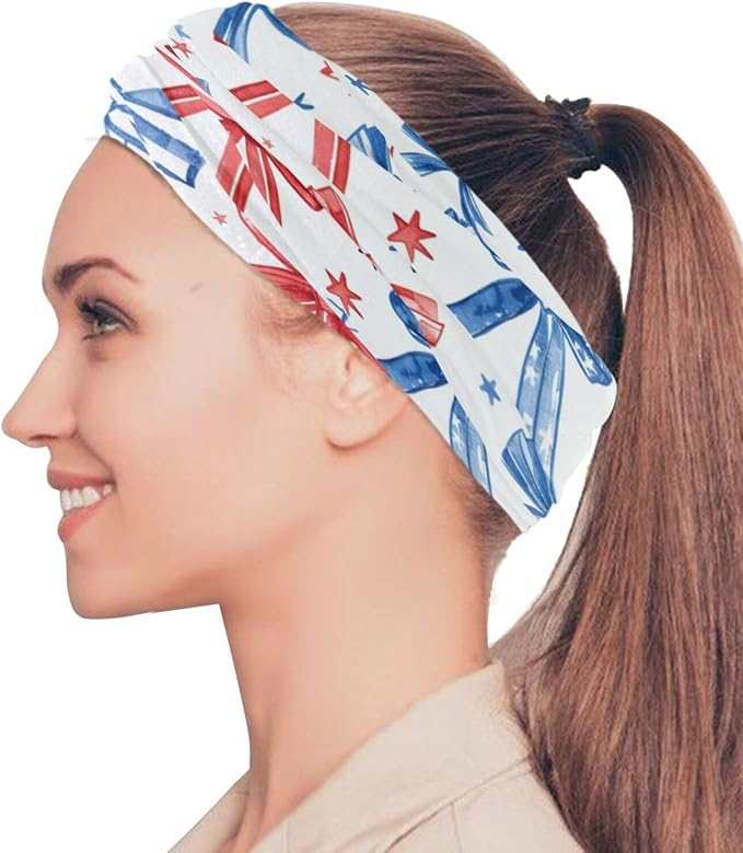 July 4th Stars Bow White
