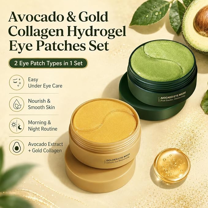 Avocado&Gold Eye Mask
