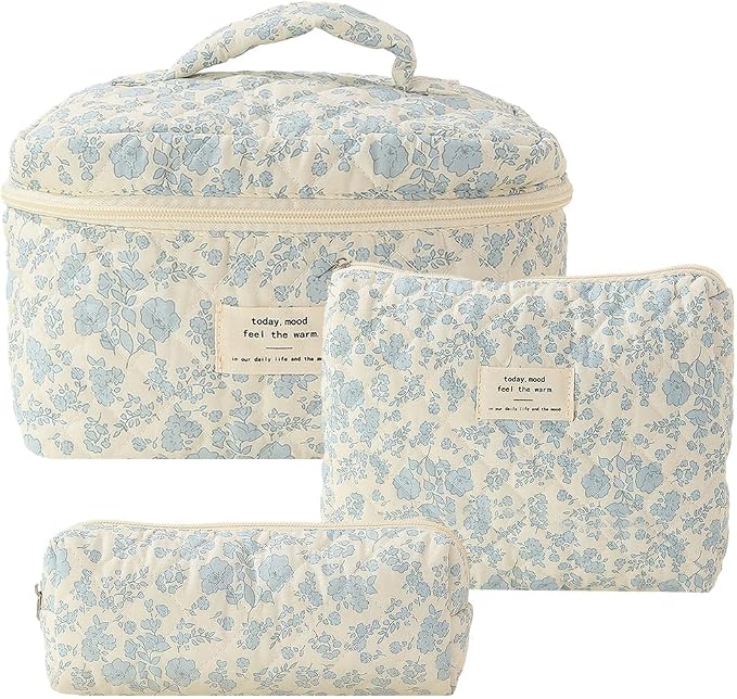 B01-3pcs set-blue floral