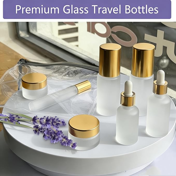 Golden-frosted glass