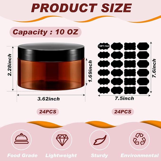 Amber with Black Lid
