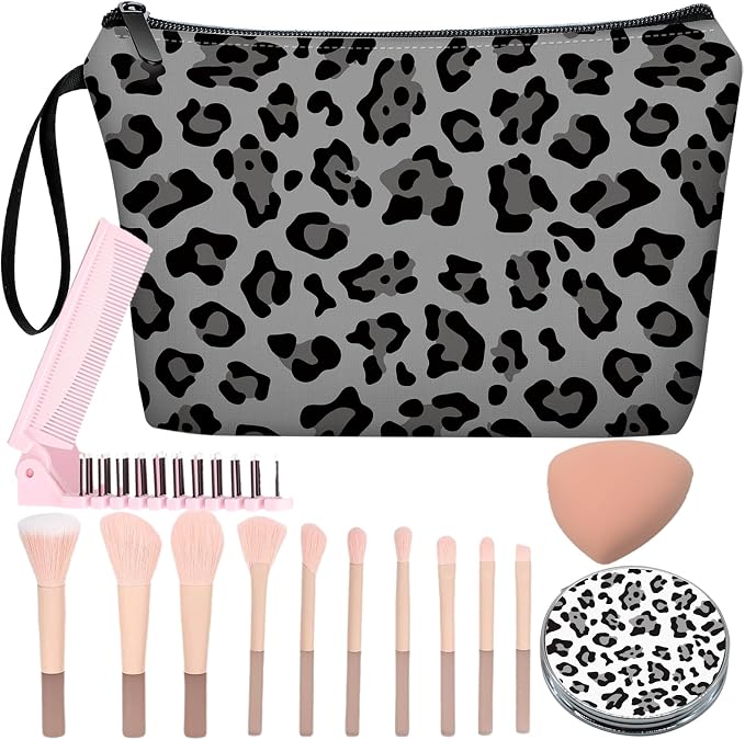 Black Leopard Print-gray
