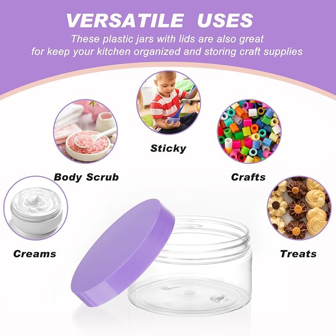 Clear with Purple Lid