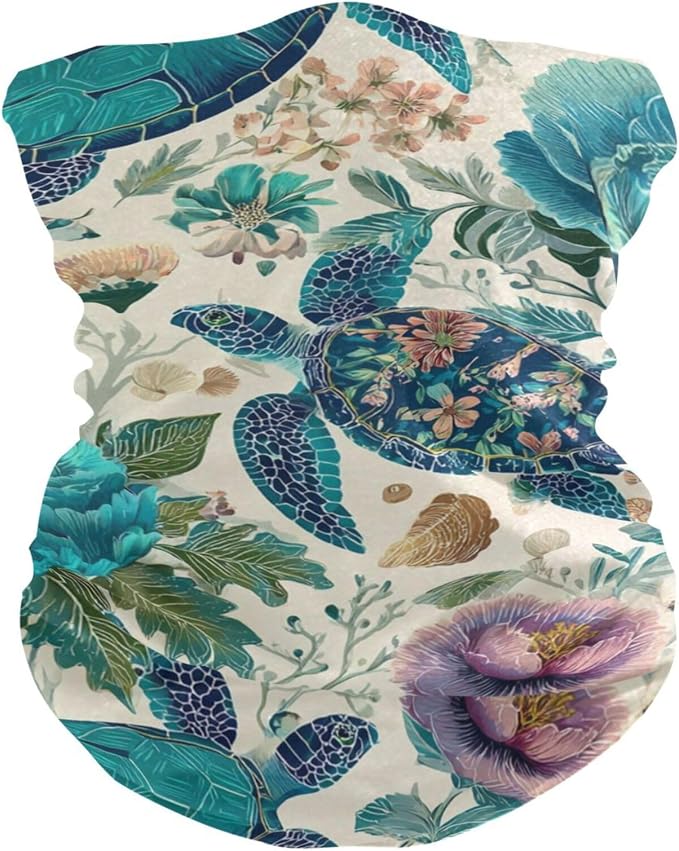 Boho Sea Turtles Floral Colorful