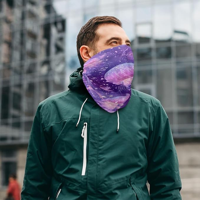 Pink Purple Jellyfishes and Bubbles