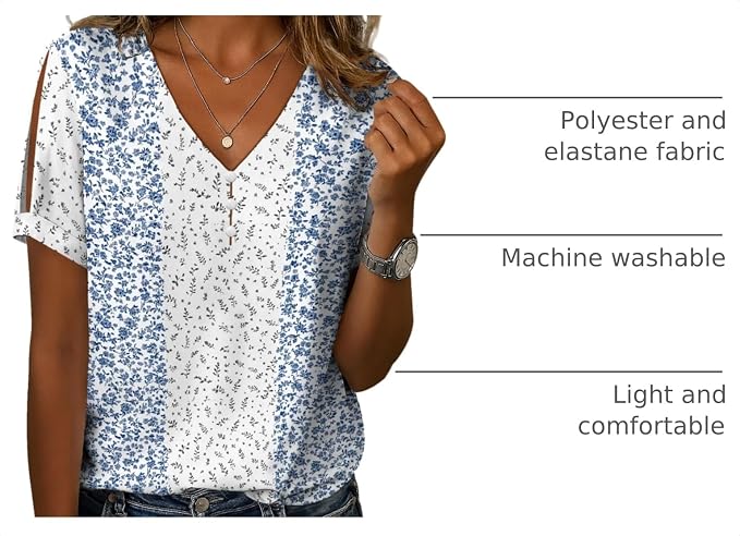 Womens Floral Printed Cotton Top 02