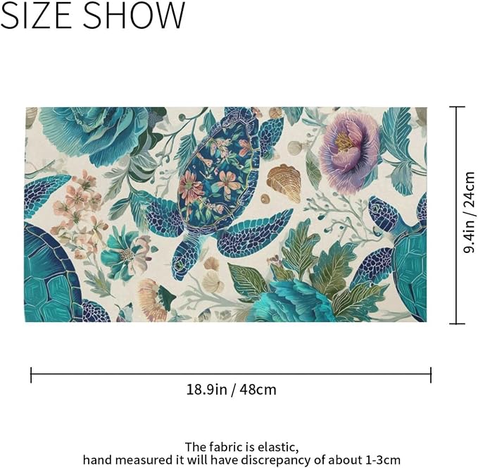 Boho Sea Turtles Floral Colorful