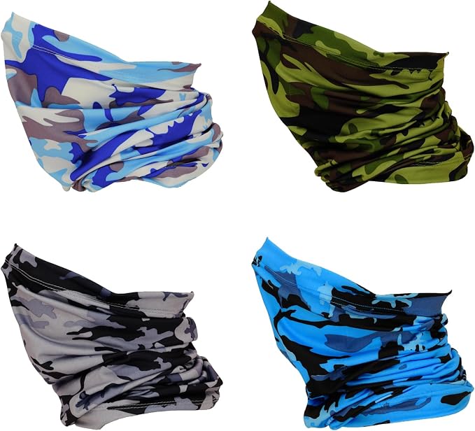 4 Cooling Neck Gaiters Camouflage