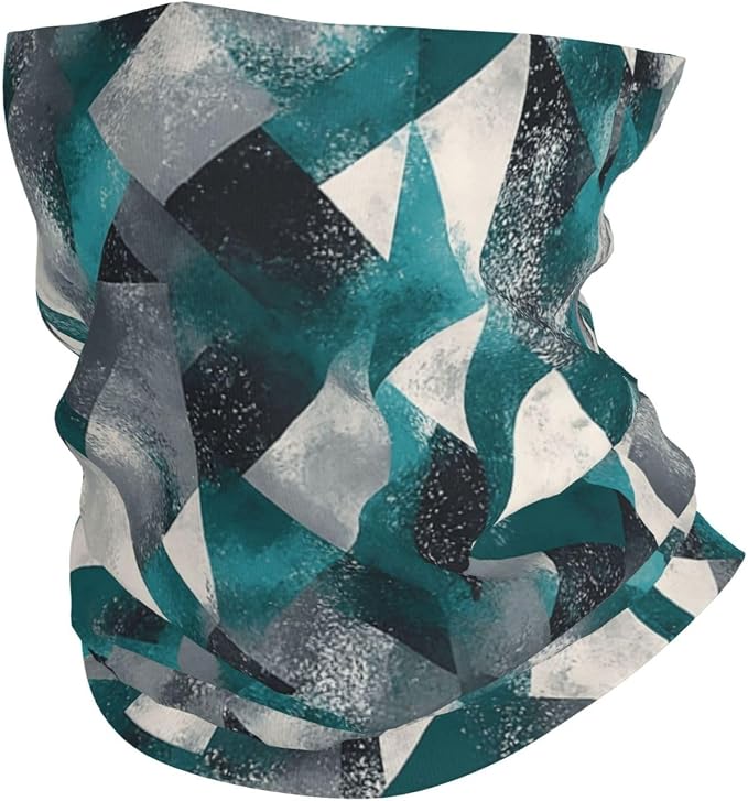 Green Grey White Geometric Patchwork