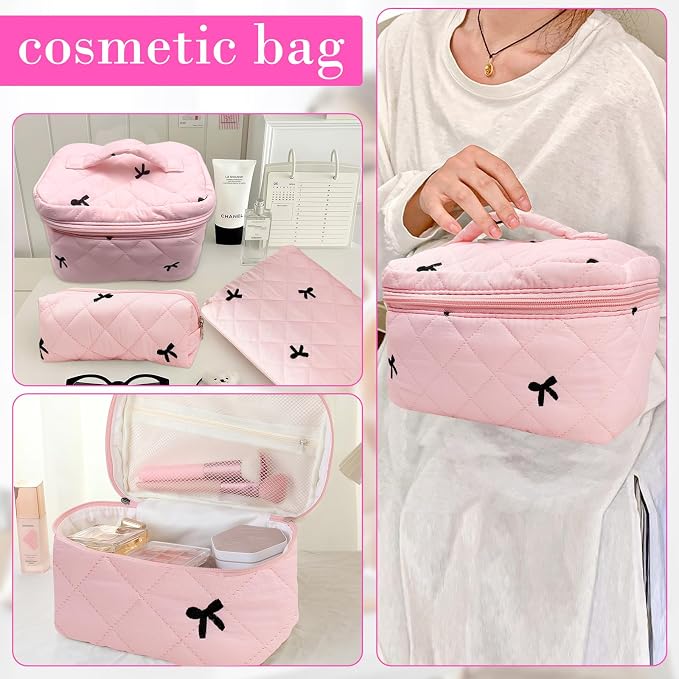 4pcs-Pinkembroideredbow