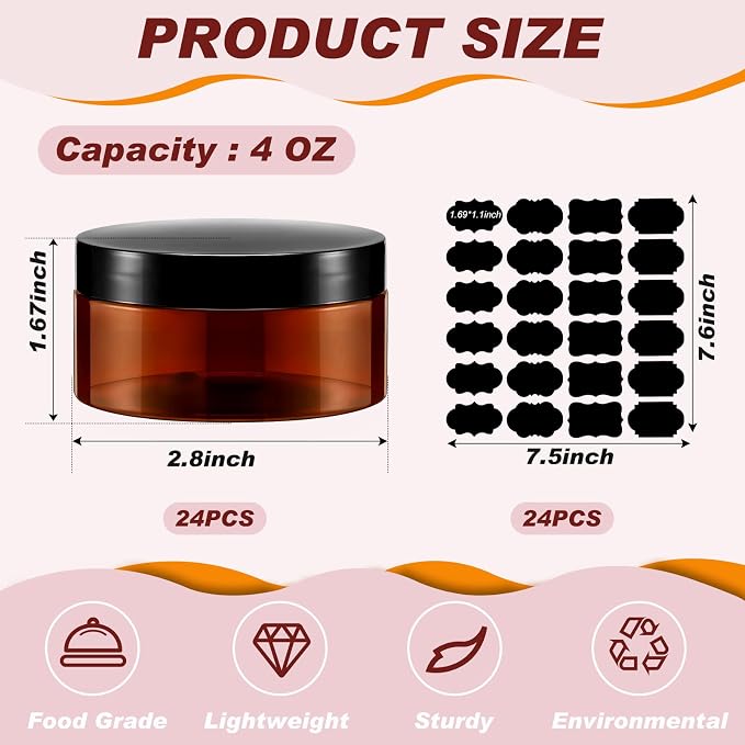 Amber with Black Lid