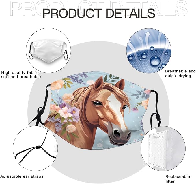 Cute Horse Flower Pattern