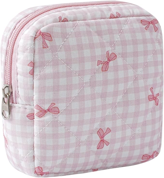 11Checkered Pink bow