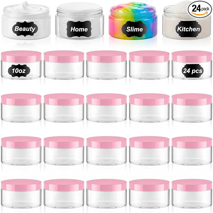 Clear with Pink Lid