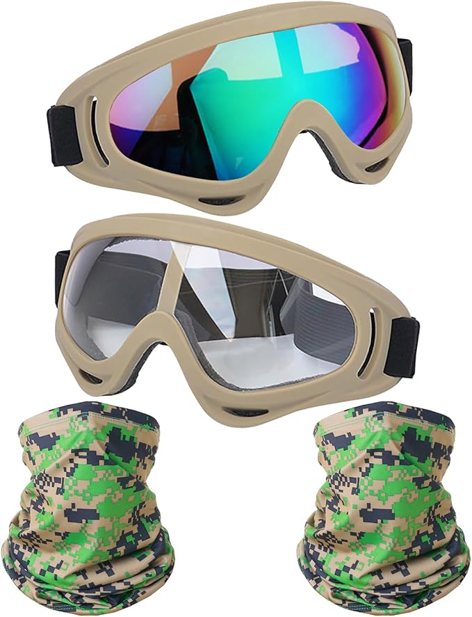 Khaki/Clear+colorful Lenses