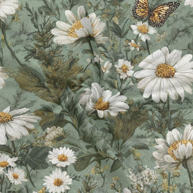 Summer Daisy Butterfly Green