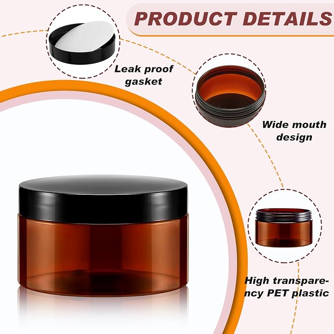 Amber with Black Lid