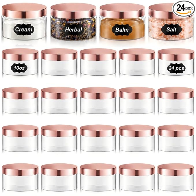 Clear with Rose Gold Lid