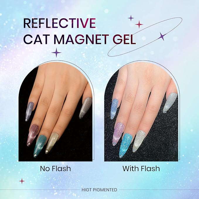 12 Colors-Reflective Cat Eye Gel