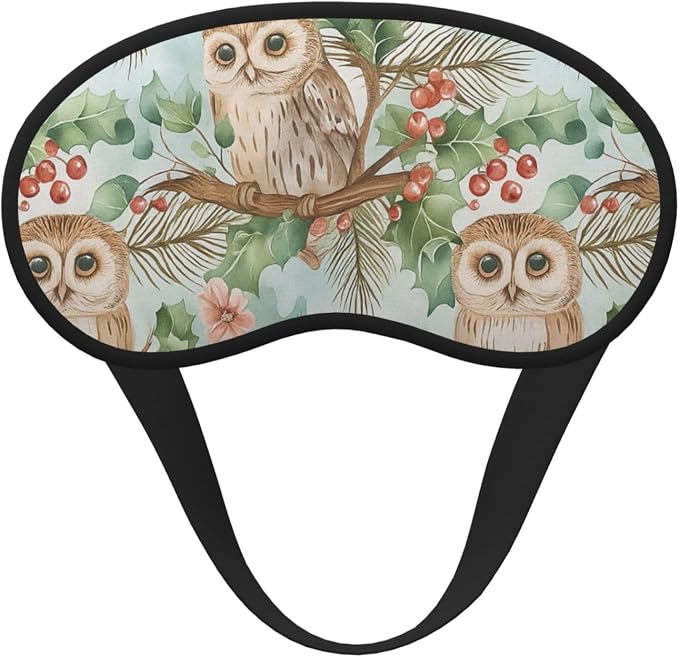 Cute Owl and Red Fruit