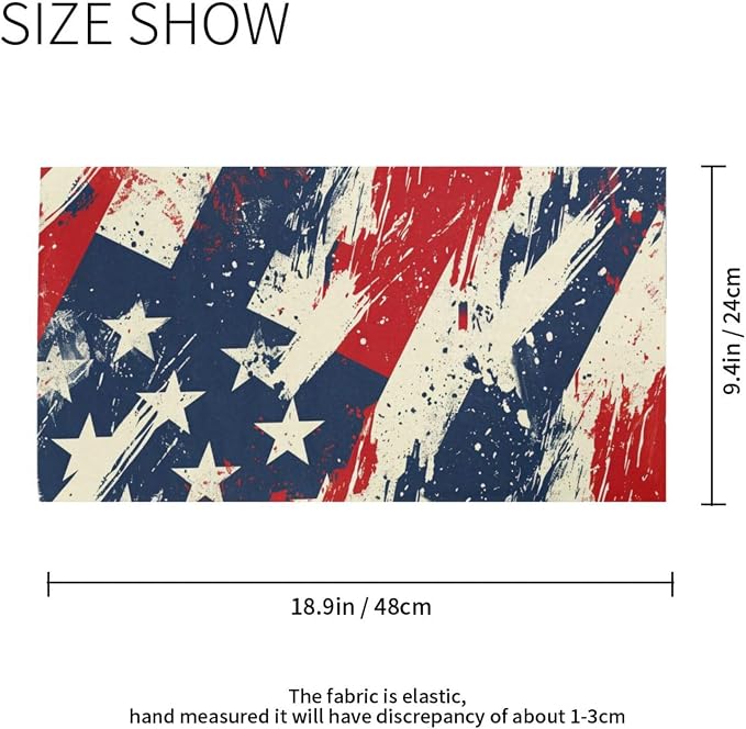 Patriotic July 4th Blue White Red Stripes Stars