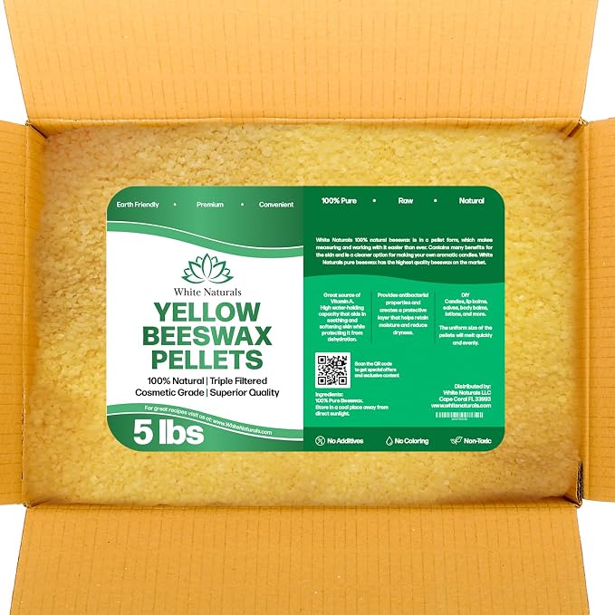 Yellow Beeswax Pellets 5lb