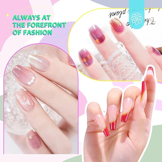 B-42PCS Red Gel Nail Polish Kit