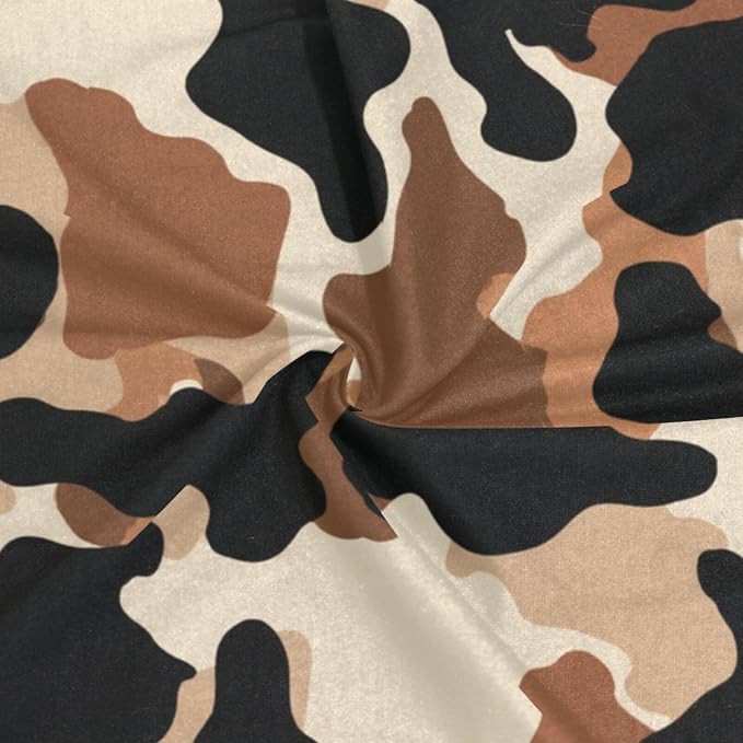 Black Brown Cow Print