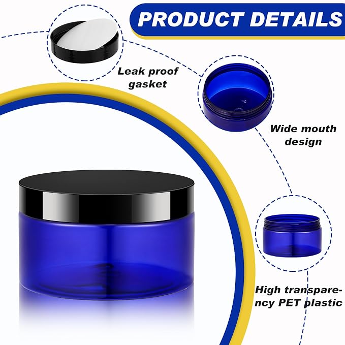 Blue with Black Lid