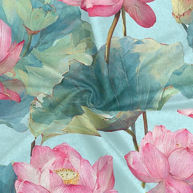 Pastel Lotus Leaf Stem Floral