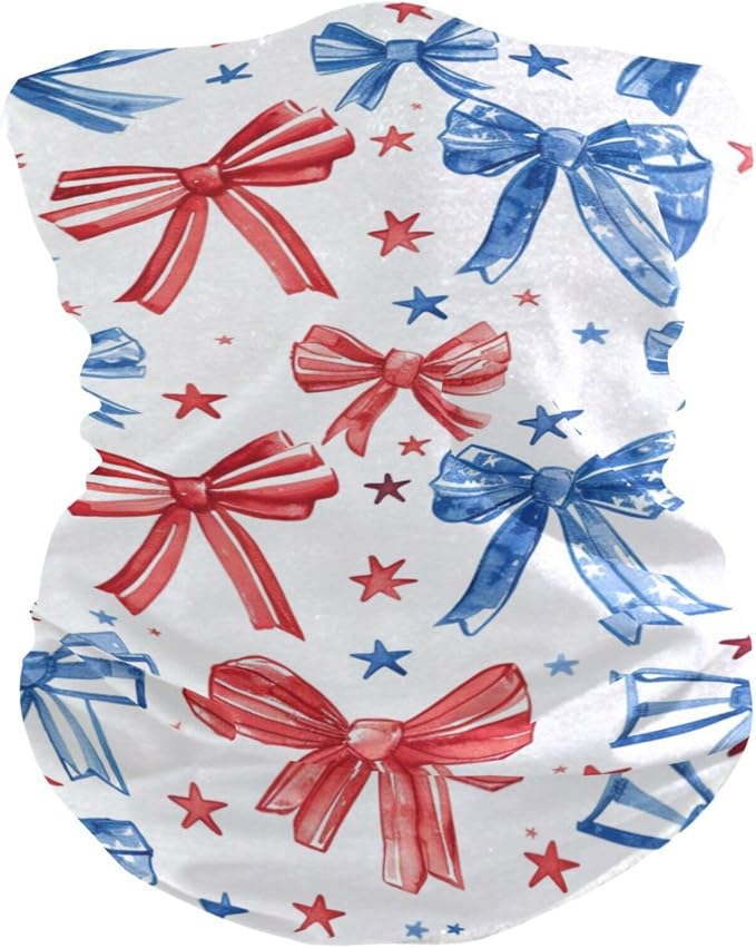 July 4th Stars Bow White