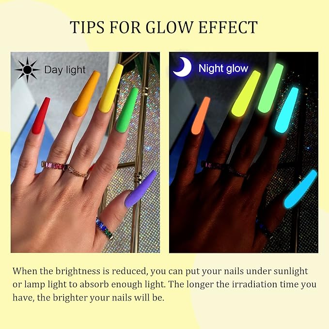 12 Colors Halloween Luminous Neon Gel Nail Polish Set