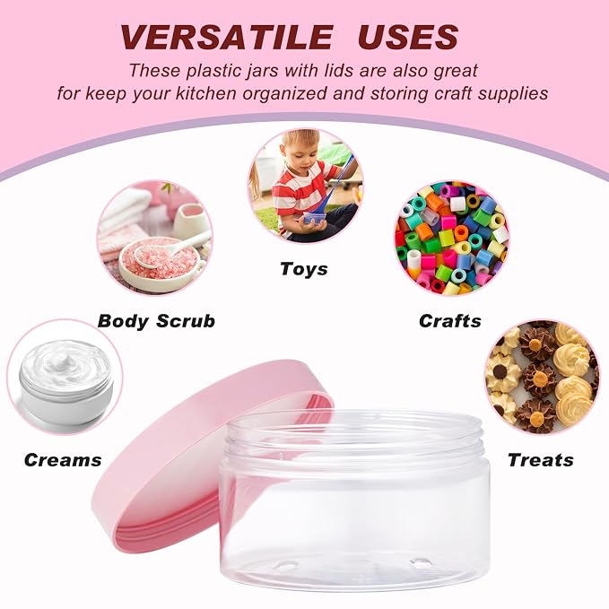 Clear with Pink Lid